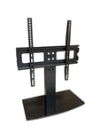 Need4Spares TV Stand Compatible With LG 32LG7000 - ZA.AEKQLJG Replacement Table Top High Gloss Glass TV Stand Black