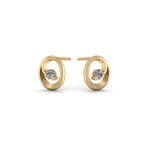 Smykkekæden 8 Karat Guld Stiftörhängen Med Zirconia ORSB041YG8