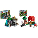 LEGO 21189 Minecraft Le Donjon du Squelette, Jouet Construction & 21179 Minecraft La Maison Champignon, Set Jouet de Construction pour Enfants dès 8 Ans, Idée de Cadeau