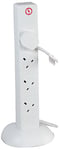 Pro Elec PEL00136 8 Way Surge Protected Tower Extension Lead, 5m, White