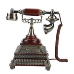 Retro Landline Telephone,FSK/DTMF Vintage Antique Telephone with Screen Display,Call Number Display Home Decor Hotel Phone For Home Office Hotel Decoration