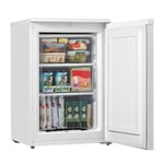 COMFEE' RCU83WH2(E) Freestanding Under Counter Freezer 88 Litre Capacity 55cm wide, Reversible Door, 3 Freezer Drawers, 4 Star Freezer Rating, Adjustable Thermostat, White