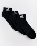 Adidas Cushioned Ankle Socks 3 pack Black - XL