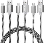 (Lot de 3) Cables Micro USB,1M Cable Micro USB en Nylon Tress¿¿ Cable Cordon Chargeur Micro USB Rapide pour Android, Kindle, Samsung Galaxy Note Android