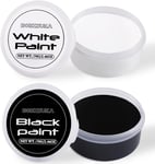 BOBISUKA Halloween Cosplay SFX Makeup Black + White Face Body Paint Special Eff