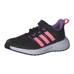 adidas Boy's Fortarun 2.0 El Sneaker, Core Black Beam Pink Violet Fusion, 6 UK