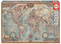 Educa - 14827 - Puzzle - Mapamundi Historico - Puzzle Carte du Monde 4000 Pieces Unique - Taille Unique