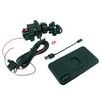 Handlebar U-Bolt TiGRA MountCase 2 iPhone XR Hardwire/Direct to battery charger