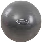 BalanceFrom Ballon d'exercice Anti-éclatement et antidérapant pour Yoga, Fitness, Accouchement avec Pompe Rapide, capacité de 0,9 kg (38-45 cm, S, Gris)