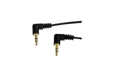StarTech.com 6 ft. (1.8 m) Right Angle 3.5 mm Audio Cable - 3.5mm Slim Audio Cable - Right Angle - Male/Male - Aux Cable (MU6MMS2RA) - ljudkabel - 1.8 m