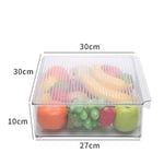 Crisper with Lid Kitchen Refridgerator Storage Rack Freezer Storage Box Transparent Food Container Vegetable Fruit Fresh Box C