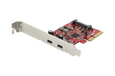 StarTech.com 2-ports PCIe USB 3.1-kort - 2x USB-C - USB 3.1 Gen 2 - Upp till 10 Gbit/s - USB-adapter - PCIe 3.0 x4 - USB-C 3.1 Gen 2 x 2