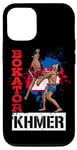 Coque pour iPhone 14 Pro Cambodge Cambodgien Khmer Drapeau Bokator Arts Matériels