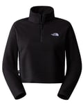 The North Face 100 Glacier Cropped 1/4 Zip W TNF Black (Storlek S)