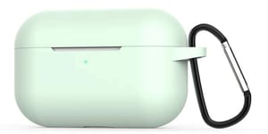 Guidance Accessories Apple Airpod Pro Silicone Protective Case with Carabiner Compatible with AirPods Pro [LED Visible] (Mint Green)