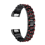 Fitbit Charge 2 Exklusivt Klockband Med Diamanter - Röd Svar