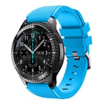 Angersi 22mm Soft Silicone Sport Strap Replacement Bands Compatible with Samsung Gear S3 Frontier/Classic/Galaxy watch 46mm smartwatch.