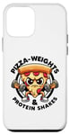 iPhone 12 mini Pizza Weights & Protein Shakes Workout Funny Gym Quotes Gym Case