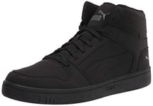 PUMA Men's Rebound Layup Sneaker, Black Black-Castlerock, 8.5 UK