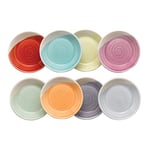 Royal Doulton 1815 Brights 1815TW25095 9cm Dip Tray Mixed Set of 8, Porcelain, Multi