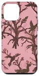 Coque pour iPhone 12 mini Chasse esthétique rose camouflage chêne