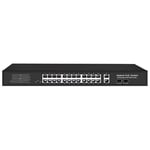 24-Port 10/100 Poe Switch Port 1&2 Support Poe++ 