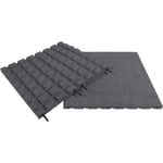 NSH gummiplatta 500 x 500 x 30 mm, 1 m max fallhöjd, grå