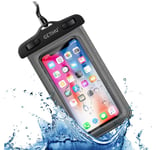 Vandtæt taske til smartphones - 6.5" - Sort