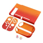 Pour Nintendo Switch OLED Housse De Protection Coque Rigide Console Joy-Con Shell Orange