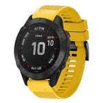 For Garmin Fenix 6 Sapphire 22mm Quick Release Silicone Watch Band(Yellow)