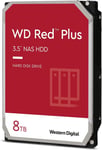 Western Digital 8TB Red Plus NAS  5640RPM, 3.5", SATA III 256MB Cache, WD80EFZZ