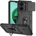 SKALO Xiaomi Redmi 13C 4G Armor Hybrid Metallring Kameraslider - Svart Svart