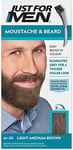 Just for men Moustache & Beard Light-Medium Brown Dye, Eliminates Grey for a Th