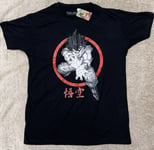 Dragon Ball Z Kamehameha Large L Black Short Sleeve T-shirt Super Saiyan Goku