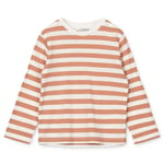 Liewood Apia Y/D stripe T-shirt LS – Y/D stripe: white/tuscany rose - 104