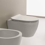 Scarabeo Moon Vegghengt toalett 505x360 mm, Uten skyllekant, Pearl - 5520CL41