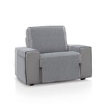 ECOMMERC3 Housse de canapé 1 place 55 x 220 cm - Housse de canapé Couleur Gris Clair Toucher Doux, 100% fabriquée en Espagne
