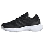 adidas Femme Gamecourt 2.0 Tennis Sneaker, Core Black Core Black Silver Met, 37 2/3 EU