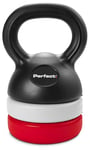 Perfect Kettlebell Ajustable avec 7 Options de Poids (1,4 à 5,4 kg), Poignée Ergonomique, Base Plate pour Stabilité et Rangement, Idéal pour Entraînement à la Maison