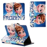 for Samsung Galaxy Tab A 7.0" 2016 SM-T280 T285 Flip Case Stand Up Kids Cover UK (Elsa Love Sister Anna)