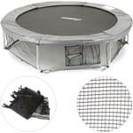 Filet de cadre trampoline filet de protection filet de sécurité pour le sol accessoire jardin ø 244 cm, noir - Relaxdays