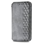 For Samsung Galaxy A22 5G Case - Samsung A22 5G Phone Case PU Leather Flip Wallet Samsung Galaxy A22 5G Case with Magnetic Closure Stand Card Holder ID Slots Shockproof Full Protection Cover, Grey