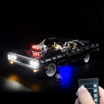 HYMAN LED Lighting Kit Fast Furious Light for Lego Doms Dodge Charger Racing Car 42111(LED Included Only, No Lego Kit) - Remote Control Version