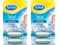 Scholl Wet & Dry Velvet Smooth Pedi Refills - 4 Pack
