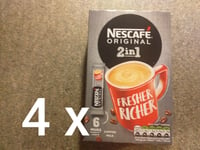 🐄 4x6 Nescafe Original 2 in 1  instant coffee w/ milk 24 Sachets 24 servings