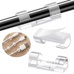 Kabelhållare - Självhäftande - 20-pack - Kabelclips - Transparent