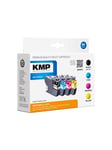 KMP B101V - 4-pack - black yellow cyan magenta - compatible - ink cartridge (alternative for: Brother LC3213BK Brother LC3213C Brother LC3213M Brother LC3213Y) - Blækpatron Cyan