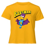 The Simpsons Bartman Women's Cropped T-Shirt - Mustard - XS - Mustard