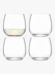 LSA International Borough Stemless White Wine Glasses, Set of 4, 370ml, Clear