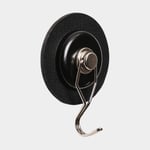 Silwy Magnetkrok Magnetic Hook The One, svart + självhäftande magnetplatta Ø7.5 cm